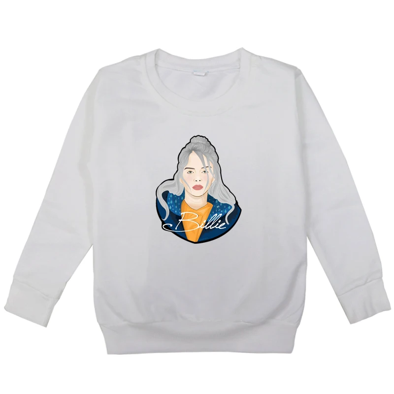 Billie Eilish/толстовки с капюшоном; теплая зимняя детская одежда с длинными рукавами для мальчиков; сезон весна-осень; Детский свитер с длинными рукавами