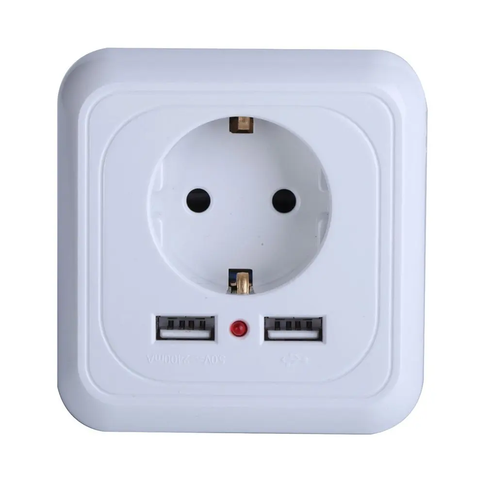 Европейская настенная розетка с настенным usb-адаптером немецкая (ЕС) usb-розетка