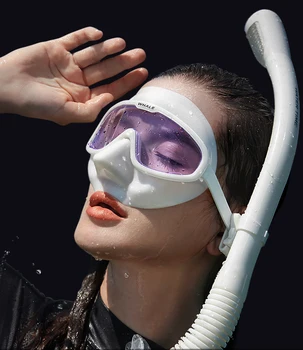 Diving Mask Full Face Clear Lens Anti Fog Scuba Underwater Mask Swimming Glasses Snorkel Diving Goggles Equipment for Adult