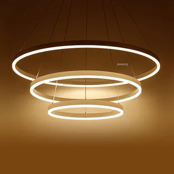 

White Modern lights LED ceiling Light living room dining room 3/2/1 Circle Rings Ceiling Lights led Lamp fixtures