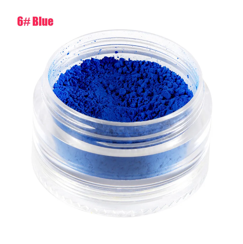 Blue Тени для век макияж мерцающая пудра пигмент для ногтей косметические блестки порошок рыхлый пигмент яркие тени для век Матовая пудра для дизайна ногтей - Цвет: Blue