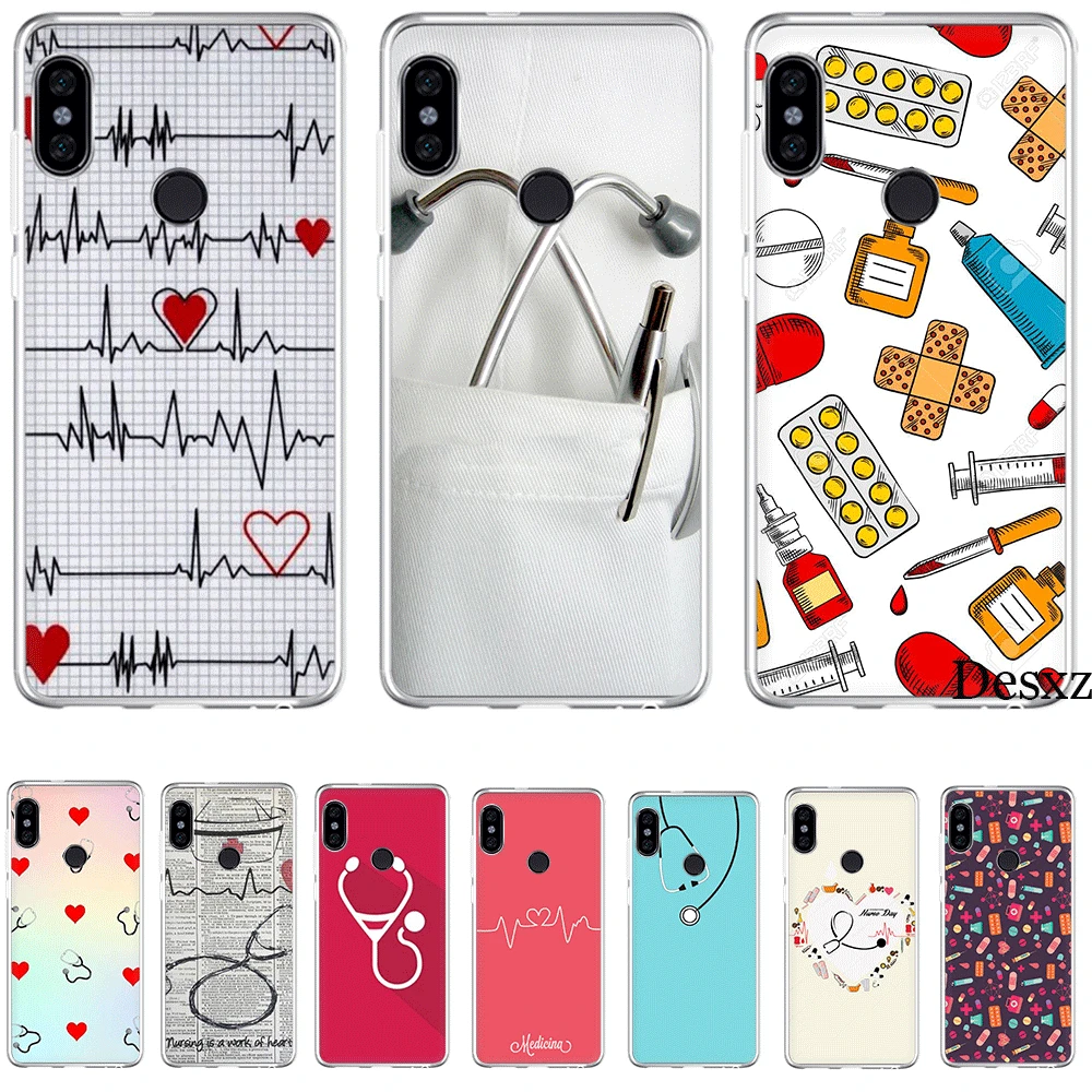 

Phone Case For Xiaomi Redmi 3 3S 4 4A 4X 5 5A 6 7 Go 6A S2 K20 Pro Prime Plus Cover Nurse Medical Medicine Health Heart