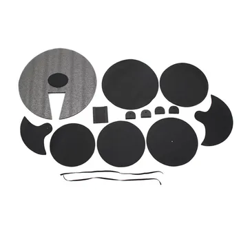 

Set Drum Mute Pads Drum Mute Pad Cymbal Mat Drum Head Pad Sound Off Block Belt Mat for Drum Practice Mute Pad Set Drum Silencer