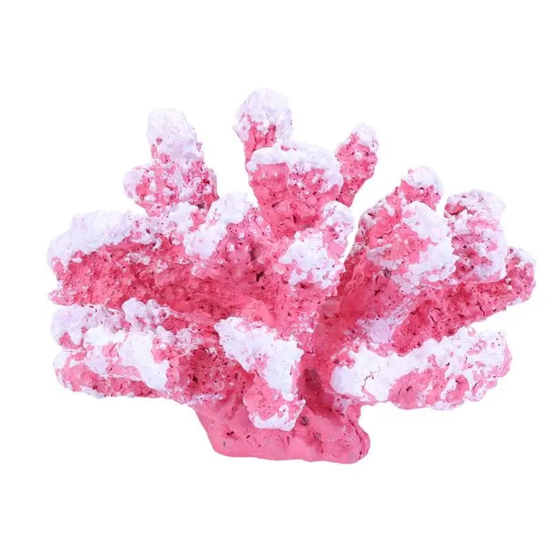 Pink Имитация смолы Коралловое украшение изысканный Реалистичный искусственный Коралл Украшение Средиземноморский домашний Аквариум Украшение - Цвет: Pink