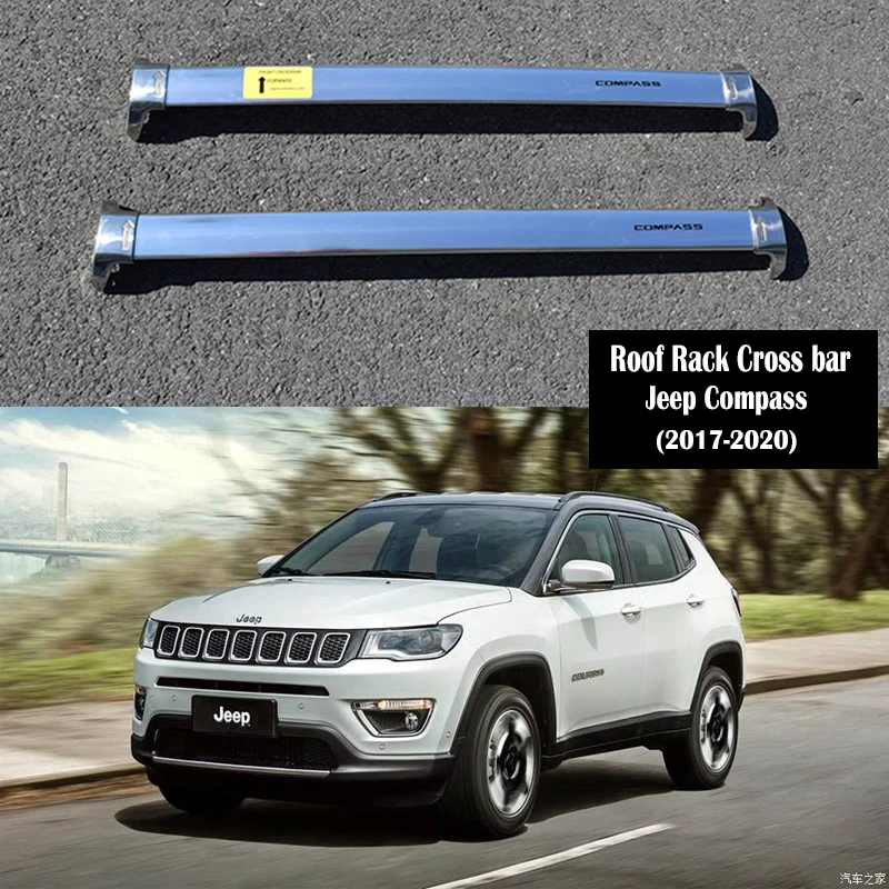Крыша из нержавеющей стали стойки для Jeep Compass- балка рельсов поддержки для багажа Топ крест бар стойки рейку коробки