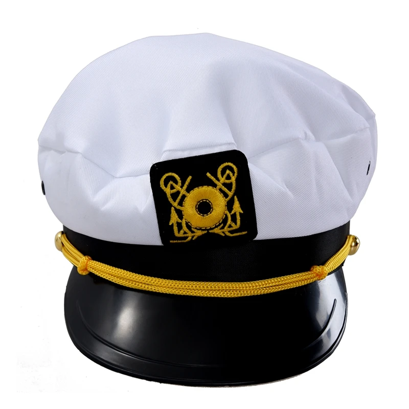 Белый матрос Кепка танер Марино Униформа морского пехотинца хлопок цвет белый черный