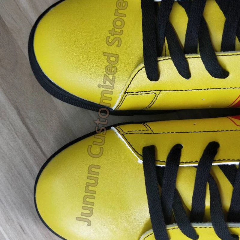 White Casual Men Canvas Shoes Custom Image Four Season Sneakers