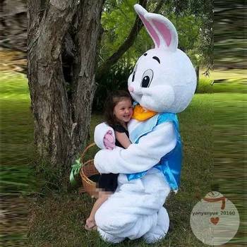 

NEW Rabbit Mascot Costume cute Cartoon dress up Easter Christmas advertising Fancy Dress Adult Size Hallowen GIFTS