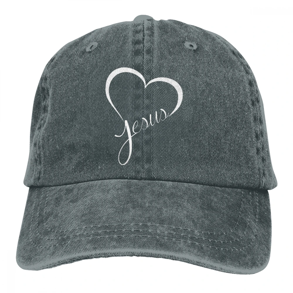 Хесус сердце Casquette глубокий Хизер унисекс Мужские Женские джинсовые бейсболка с ремешком кепки Регулируемый Гольф папа шляпа