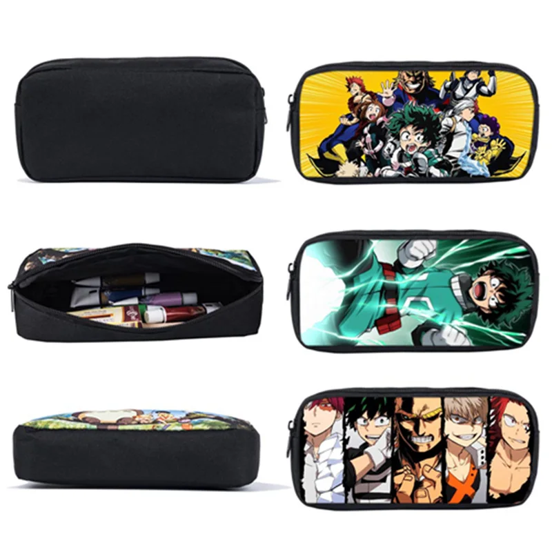 

Anime My Hero Academia Zipper Bag Nylon Creative Stationery Bag My Hero College Printing School Supplies Coin Purse