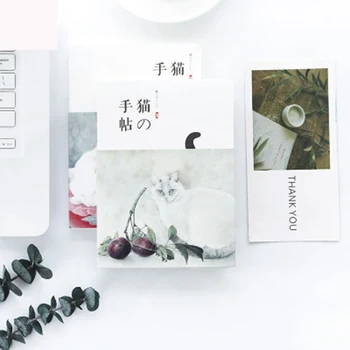 

Cat's hand-naked book and wind Japanese-style cat blank paper notebook hand book notebook stationery