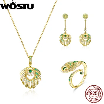

WOSTU 100% Real 925 Sterling Silver Devil's Eye Dorp Earrings & Necklace & Rings Jewelry Sets Making Fashion Jewelry For Women