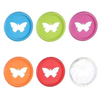 

20pcs Colorful Butterfly Notebook Plastic Binding Ring Mushroom Hole Disc DIY 360 Degree Buckle Office Supplies