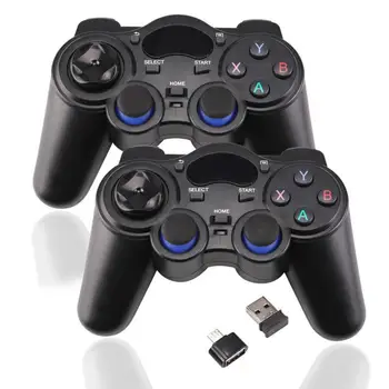 

2 Pcs 2.4G Wireless Game Controller Gamepad Joystick for PS3 Android TV Box with OTG Adapter USB receiver