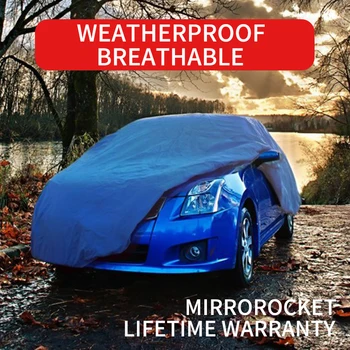 

Covers for Car Waterproof Car Outdoor Car Protector Universal Size UV Protection Sunscreen Dustproof Full Cover Silver S-XXL