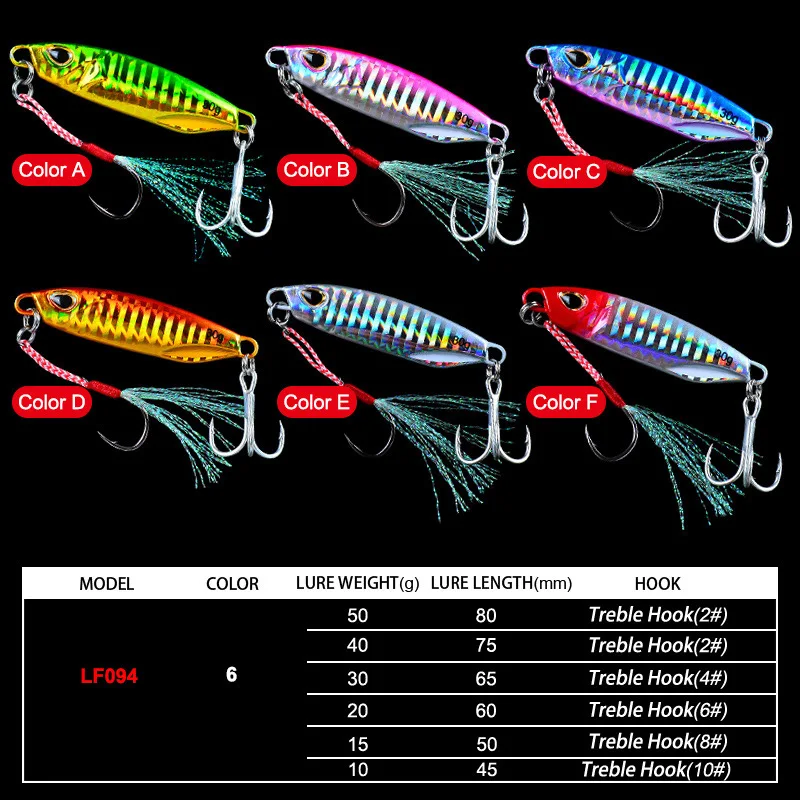 Jig Fishing Lure Bass Fishing Jigs Weights 10-50G Metal Jig Articulos De Pesca Isca Artificial Wobbler Bait Holographic Trout