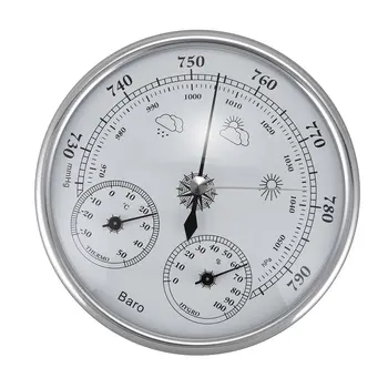 

3-in-1 Wall Mounted Household Thermometer Hygrometer High Accuracy Pressure Gauge Air Weather Instrument Barometers