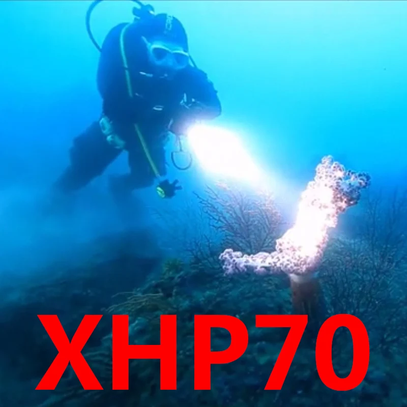 Дайвинг лампа светодиодный фонарик водонепроницаемый 6*18650 батарея ударопрочный