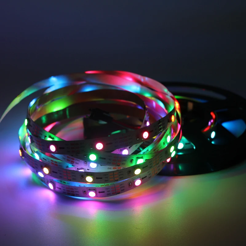 

PCB stairs decor WS2811 5050 RGB LED Strip Light Waterproof Addressable Tube white Shell 30LEDS/M PARTY TV tape lamp Colorfull