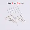 50 uds, 15, 20, 25, 35, 40mm, pendientes de barra de doble cilindro dorado, conexión para fabricación de joyas, pendientes, pines, hallazgos, suministros DIY ► Foto 2/6