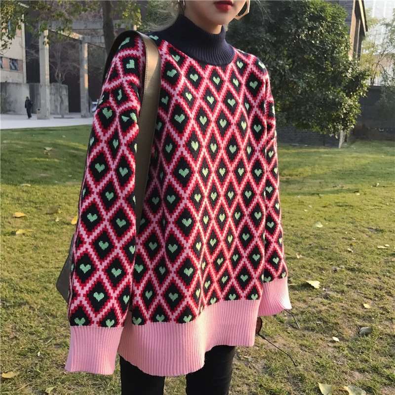 SuperAen, модные женские пуловеры, свитера, зима, новинка 201, женские свитера с длинным рукавом и принтом, женская одежда
