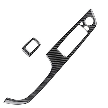 

Carbon Fiber Window Lifter Control Frame Stickers Window Switch Decor Armrest Panel Cover for BMW M3 E93 2005-2013