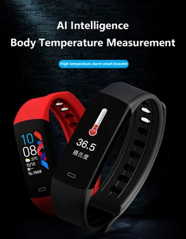 

B6 Smart Bracelet with Body Temperature Measurement Heart Rate Sports Waterproof Temperature Measurement