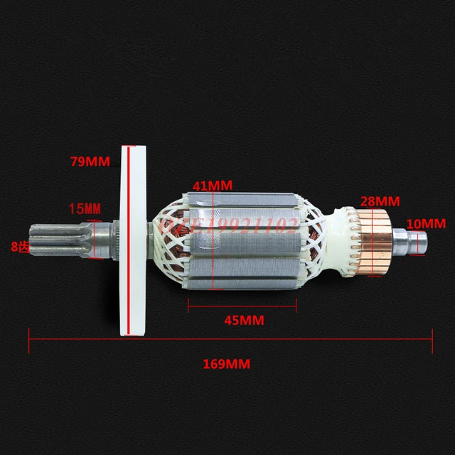 1pc AC 220V Power Werkzeug 8 Zähne Elektromotor Rotor (Rotor Core Größe  41x45mm) /Stator für Hitachi