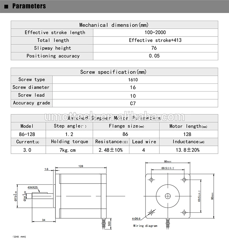 CNC Linear Guide Ball Screw Drive Linear Actuator Module for 3d Printer Parts XYZ Robotic Arm Kit