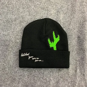 

1:1 Top Quality Cactus Printed Hats Women Men 2019 Winter Knitted Cactus Jack Printed Travis Scott Beanies Cap Hat