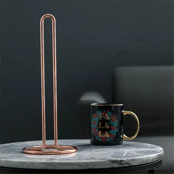 

Nordic Style Simple Modern Metal Craft Paper Towel Rack Dining Table Kitchen Vertical Roll Paper Storage Rack