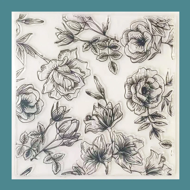 

ZATWBS Blooming rose Clear Stamps For DIY Scrapbooking/Card Making/Album Decorative Rubber Stamp Crafts