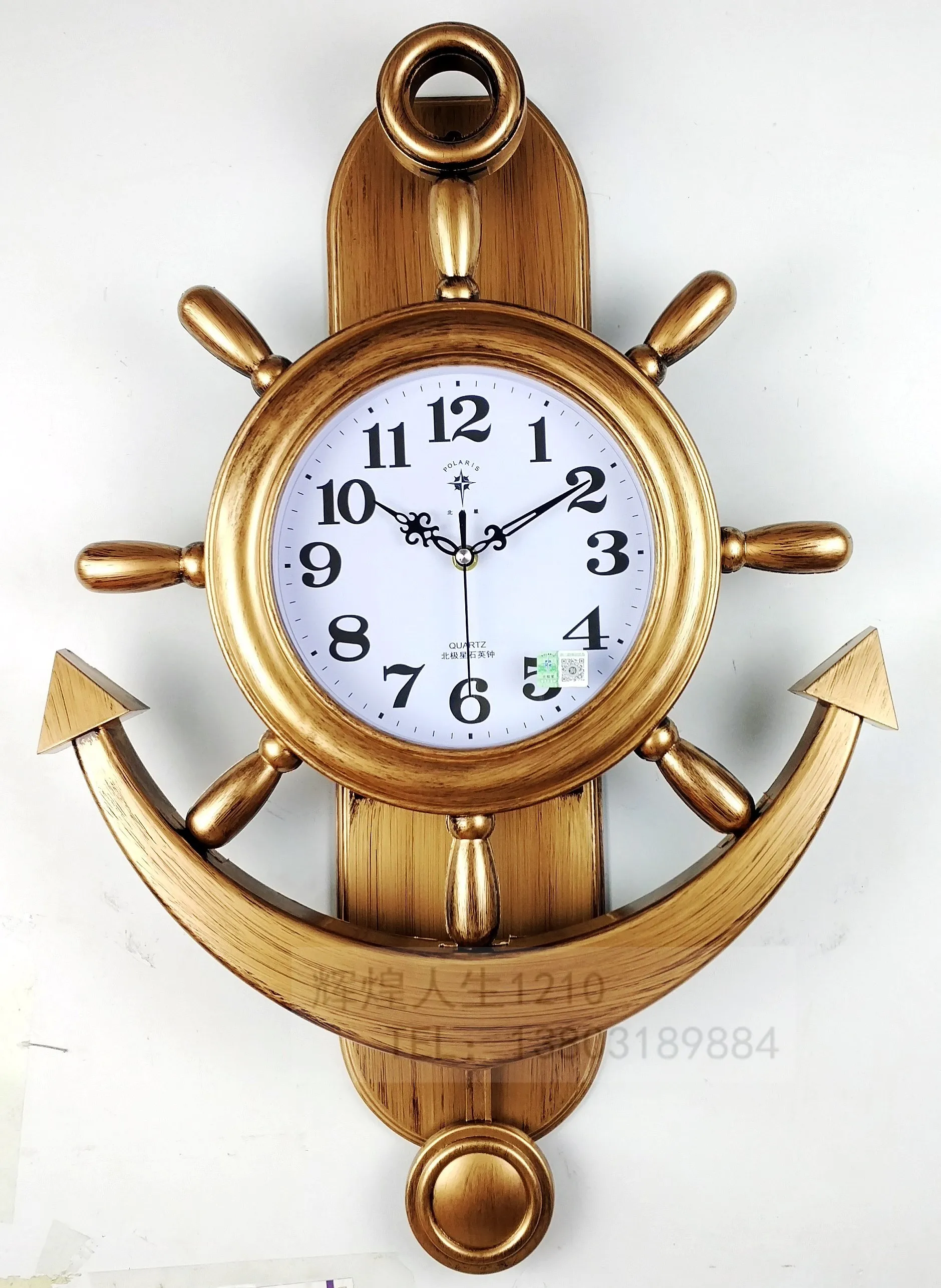 rudder swing mute wall clock individuality fashion creativity domestic Luxurious drawing room atmosphere horologe