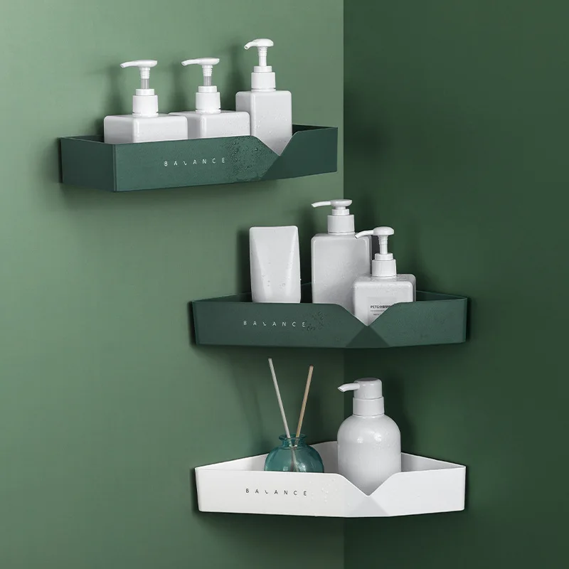 

Bathroom shelf Toilet washstand non-punch wall hanging triangle shower shelf