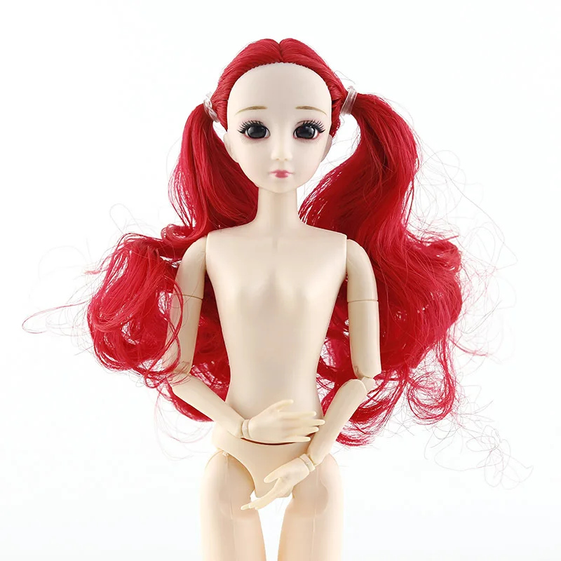 1/6 BJD, 30 см, BJD куклы, 3D глаза, 20 суставов, обнаженное тело, сделай сам, золото, каштановые волосы, женское тело, белая кожа, кукла, игрушка, подарки для детей - Цвет: Розовый
