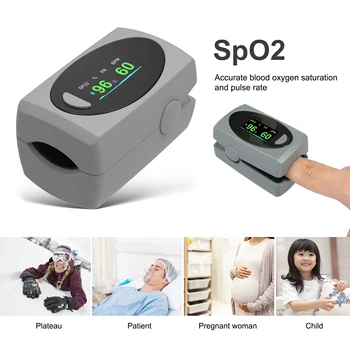 

Sinohero S9 Fingertip Pulse Oximeter OLED Precision Finger SpO2 Blood Oxygen Saturation Monitor Heart Rate Monitor Lanyard Case