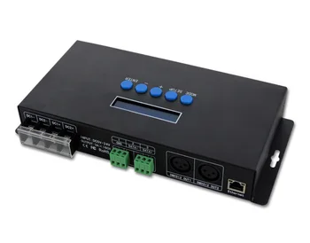 

Manual switch Artnet to SPI pixel led strip controller dc 5v ws2801 controller