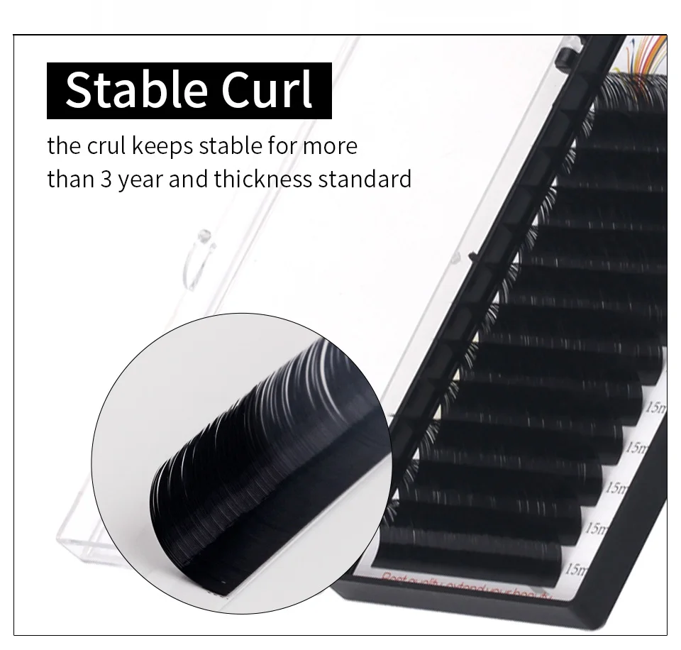 NEWCOME 10pcs Faux mink individual eyelash extension cilia lashes extension for professionals soft mink eyelash extension 4