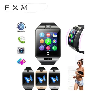 

Men Smart Watch Women With Camera Q18 Bluetooth Smartwatch SIM TF Card Slot Fitness Activity Tracker Sport Watch PK DZ09 U8 T8