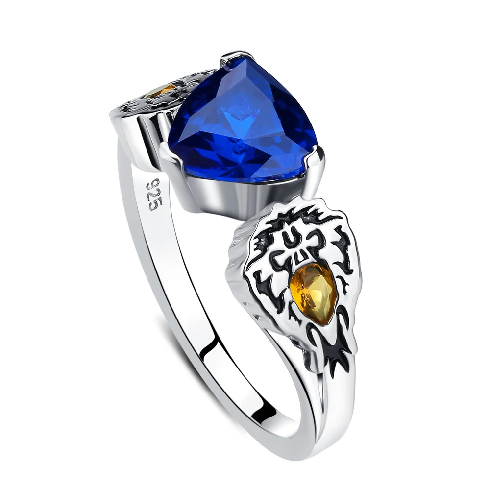 WOW The Alliance Badge Inspird Ring World of Warcraft Sterling 925