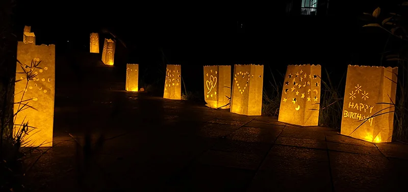 30 шт./лот Сердце держатель для чайной свечи Luminaria бумажный Свеча-фонарь сумка для рождественской вечеринки наружное свадебное оформление