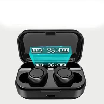 

TWS wireless Bluetooth 5.0 headset touch dual digital display mini sports Bluetooth headset private model