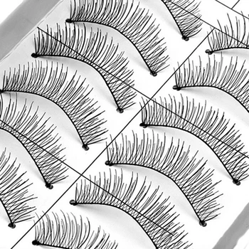 

10 Pairs of Pure Handmade 217 Cotton Stalks False Eyelashes Natural Cross Custom-made Thousand Slashes Burst
