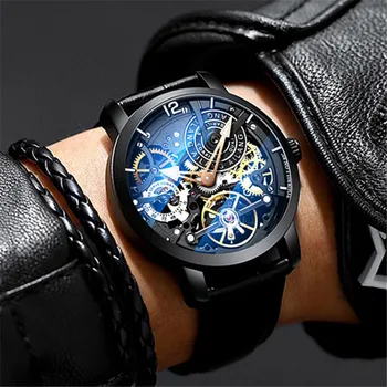 

NEW Men Watch AILANG Top Brand Automatic Mens Watches Luxury Mechanical Skeleton Watches Genuine Leather Male Clock relogio luxo