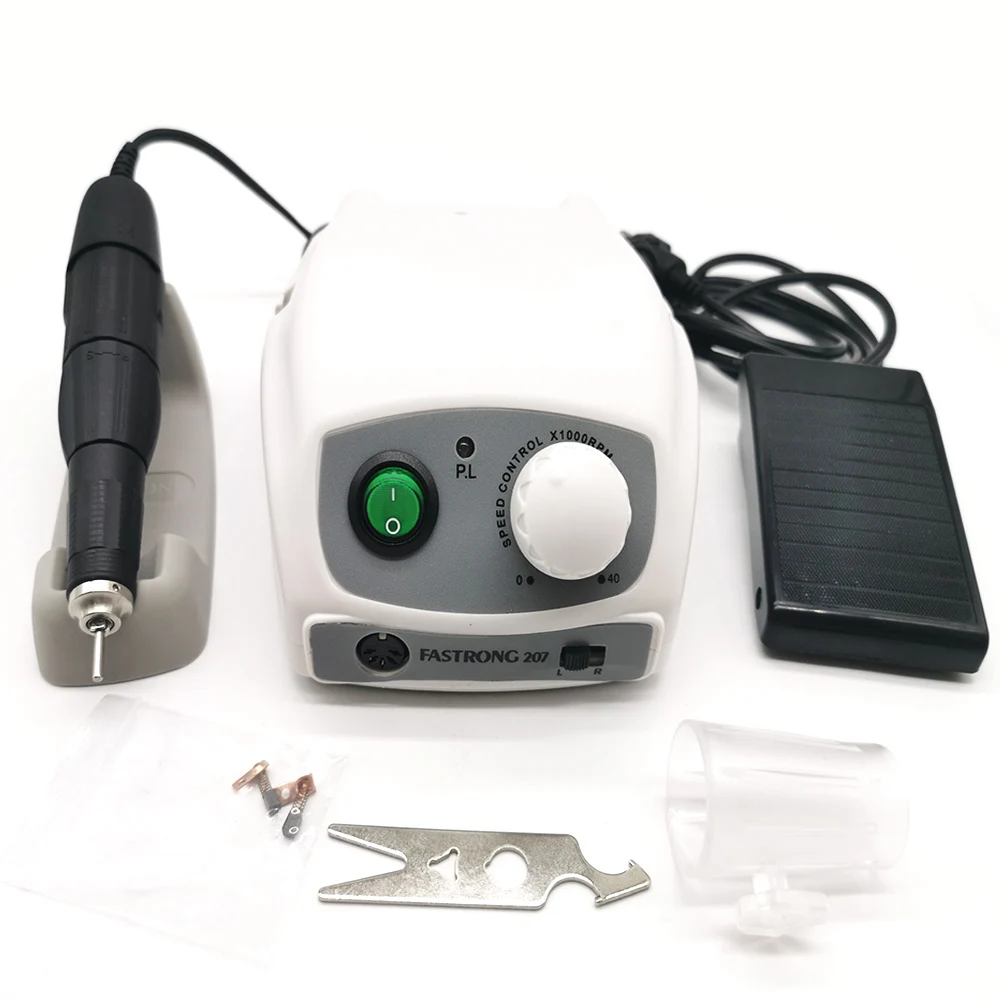 40000 об/мин Мощный 207B блок управления и сильный 210 102L 35K микро мотор ручка электрическая дрель для ногтей полировочное оборудование инструмент для ногтей