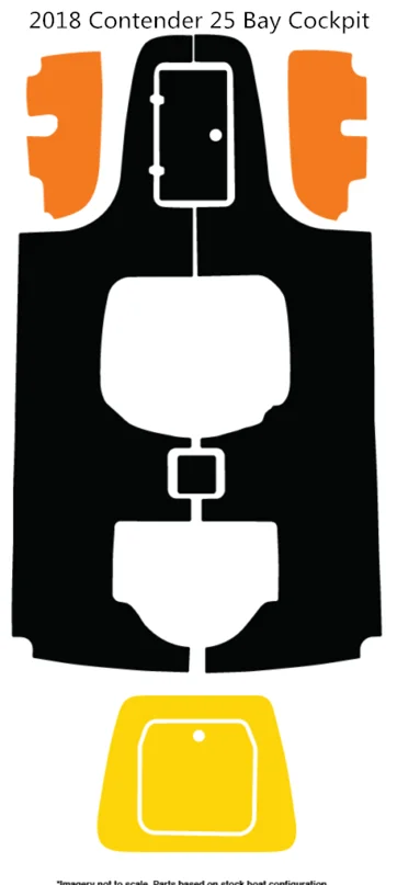 Contender 25 Bay Cockpit Pad лодка EVA Тиковый настил 1/" 6 мм