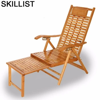 Lazy Poltrone Da Salotto Fotel Divani, grifería Plegable de salón, silla Reclinable Plegable, Cama Plegable de bambú, silla Reclinable