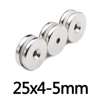 

20/30/50PCS 25x4-5mm Neodymium Magnet 25*4 Hole 5mm N35 Round Strong Countersunk Permanent Magnetic Magnets Disc magnet 25*4-5mm