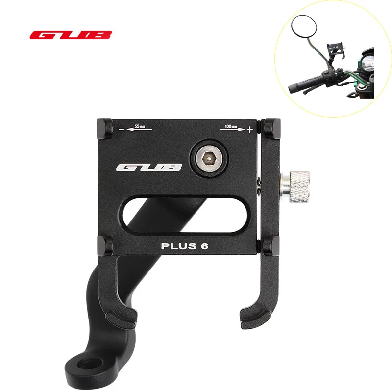 buy GUB Plus 6 Electric Aluminum Alloy MTB Bike Bicycle Phone Holder Motorcycle Support GPS Holder Bike Handlebar Cycling Accessory