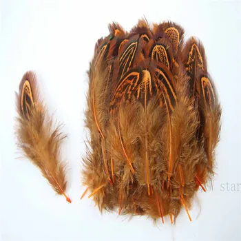 

Natural 5-8 (2-3 inches) Pheasant Dachang Feather Dyed Orange 100PCS DIY Decoration Craft Jewelry Accessories Feather